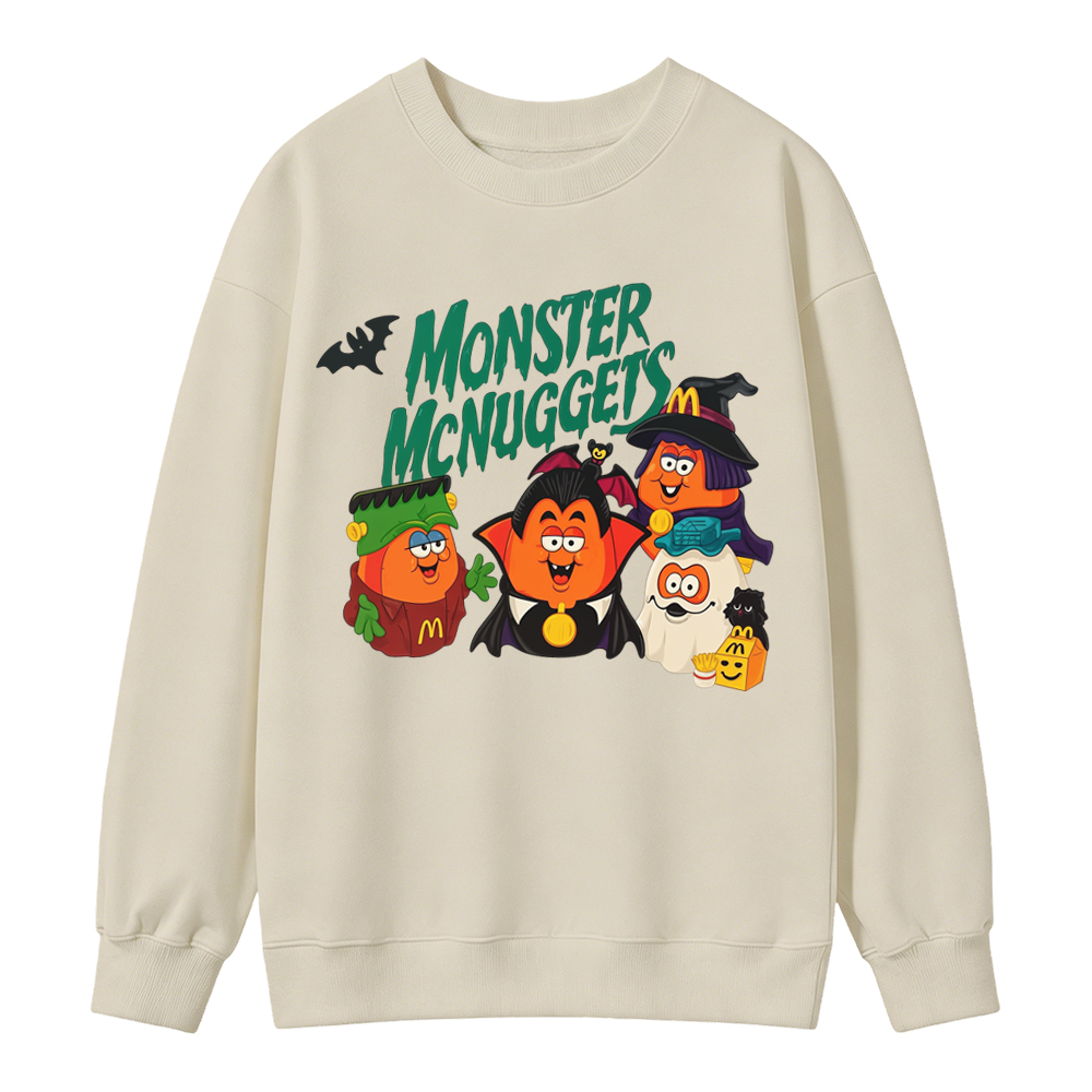 Halloween Retro Spooky Funny Monster Nuggets Sweatshirt