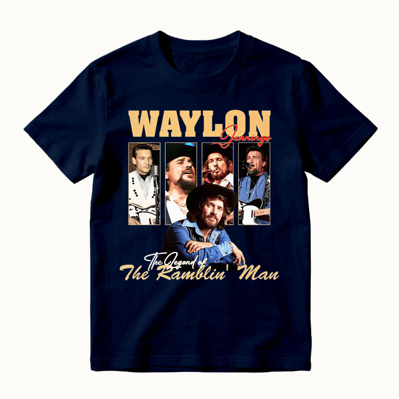 To Honor Waylon Jenning Outlaw Country Tribute T-Shirt