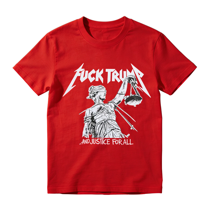 Vintage Metal Protest Graphic and Justice For All T-Shirt