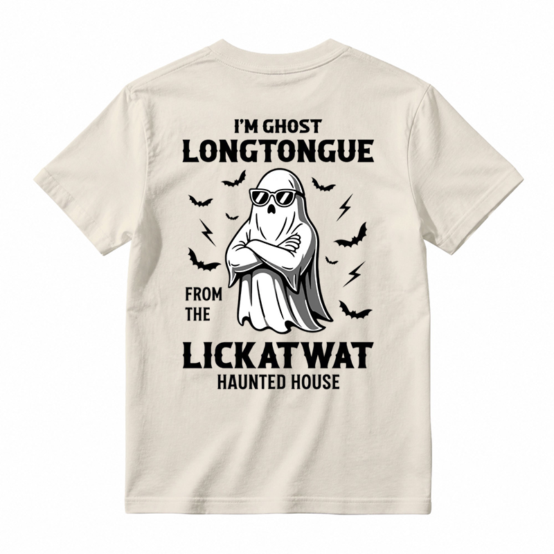 I'm Ghost Longtongue From The Lickatwat Haunted House Funny Halloween T-Shirt