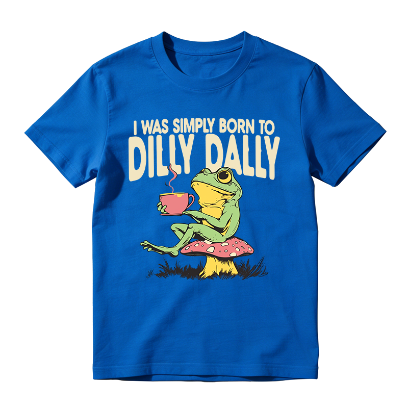 Born to Dilly Dally Vintage Funny Frog Graphic Tee