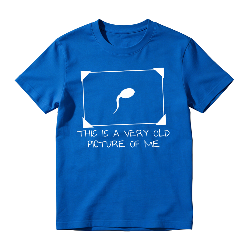 Reproductive Cell Graphic & 'Very Old Picture of Me' Slogan Men's Funny T-Shirt