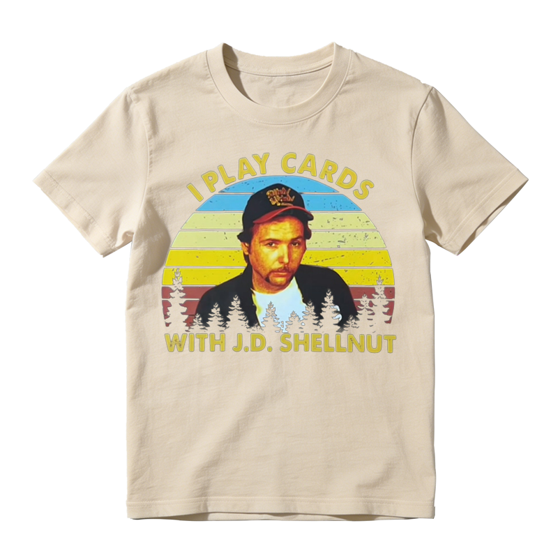 I Play Cards with J.D. Shellnut Funny Retro Graphic Tee