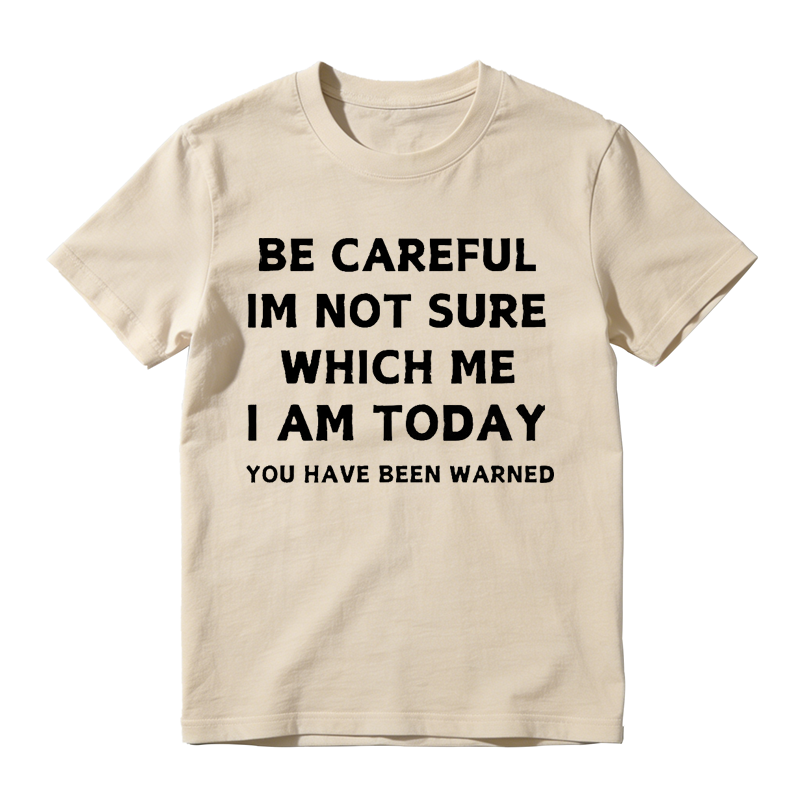 Be Careful I'm Not Sure Which Me I Am Today Funny Sarcastic Humor Tee