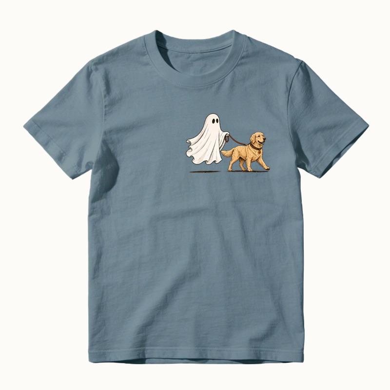Ghost Walking Dog Funny Halloween Dog Lover Shirt