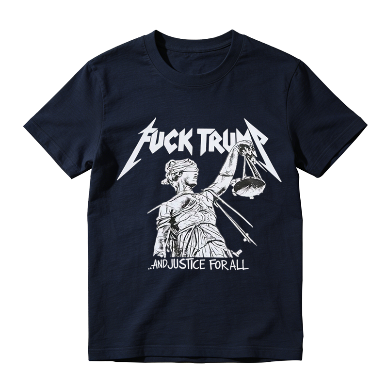 Vintage Metal Protest Graphic and Justice For All T-Shirt