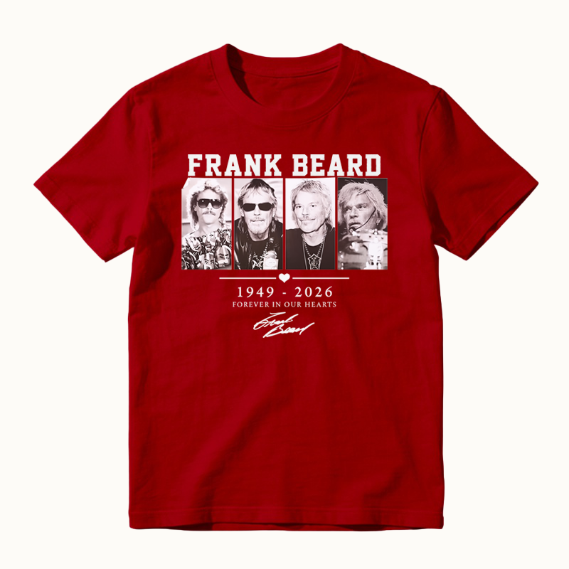 To Honor Frank Beard ZZ Top Drummer Tribute T-shirt, Classic Rock Music Legend Graphic Tee