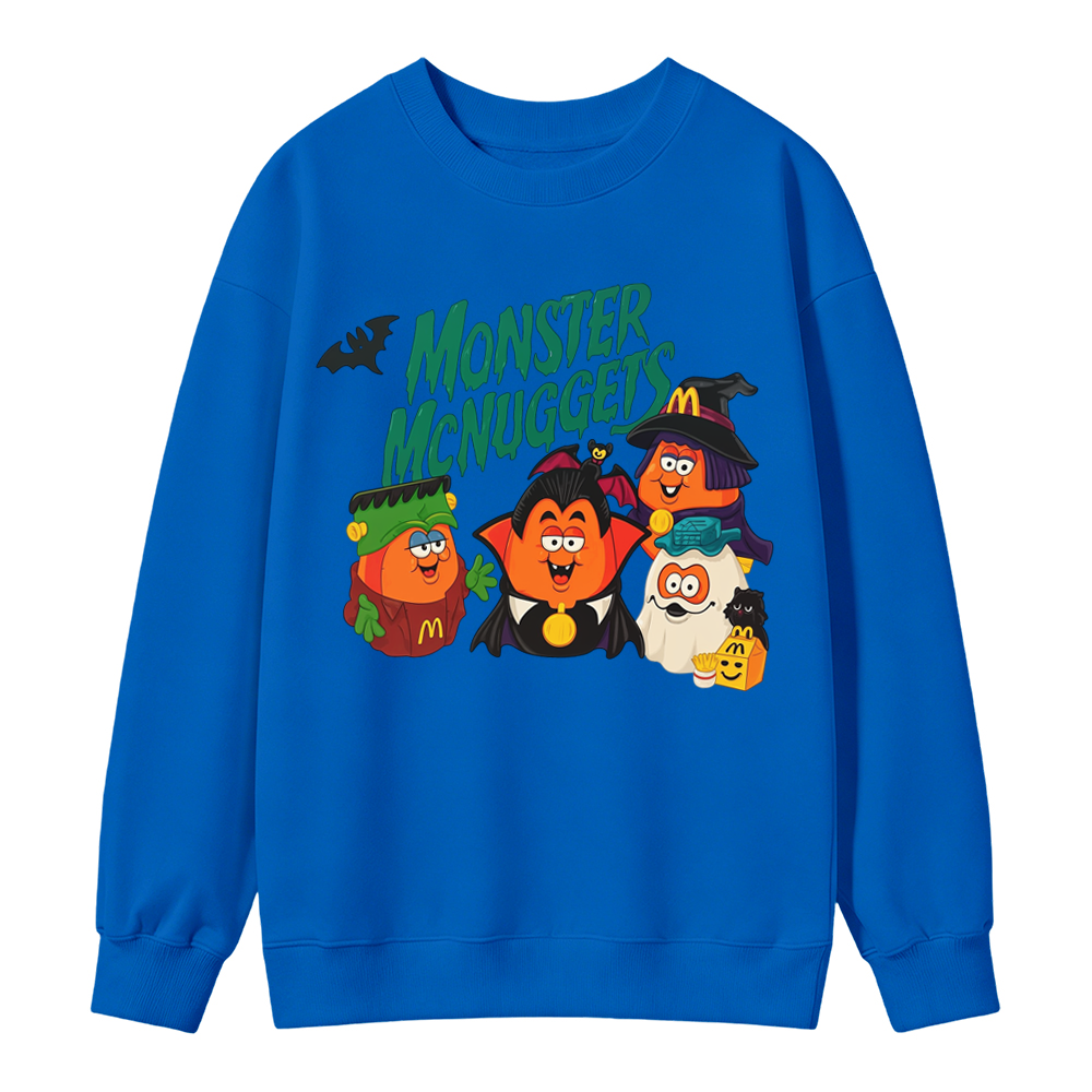 Halloween Retro Spooky Funny Monster Nuggets Sweatshirt