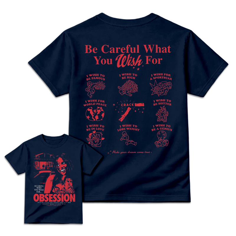 Obsession Graphic Tee - Retro Horror Movie Aesthetic Shirt