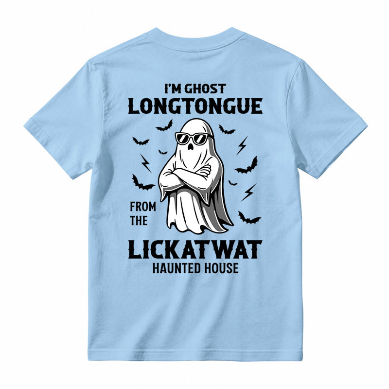I'm Ghost Longtongue From The Lickatwat Haunted House Funny Halloween T-Shirt
