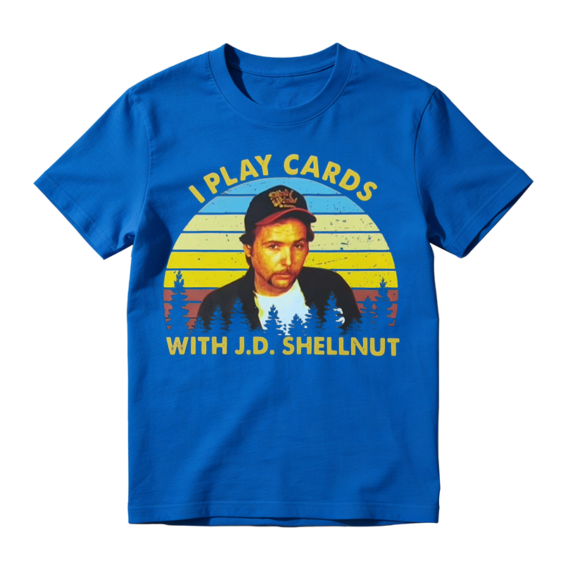 I Play Cards with J.D. Shellnut Funny Retro Graphic Tee