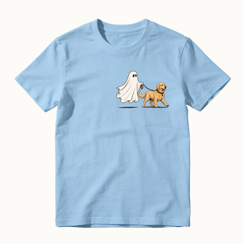 Ghost Walking Dog Funny Halloween Dog Lover Shirt