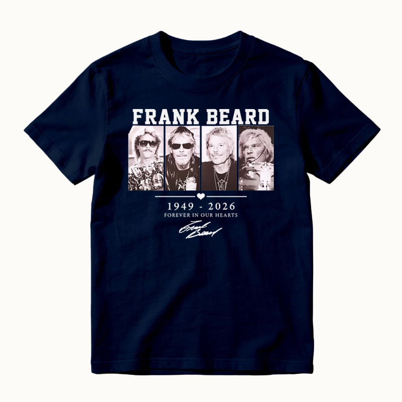 To Honor Frank Beard ZZ Top Drummer Tribute T-shirt, Classic Rock Music Legend Graphic Tee