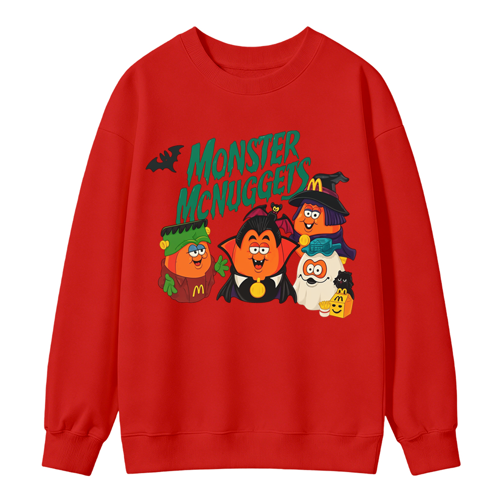 Halloween Retro Spooky Funny Monster Nuggets Sweatshirt