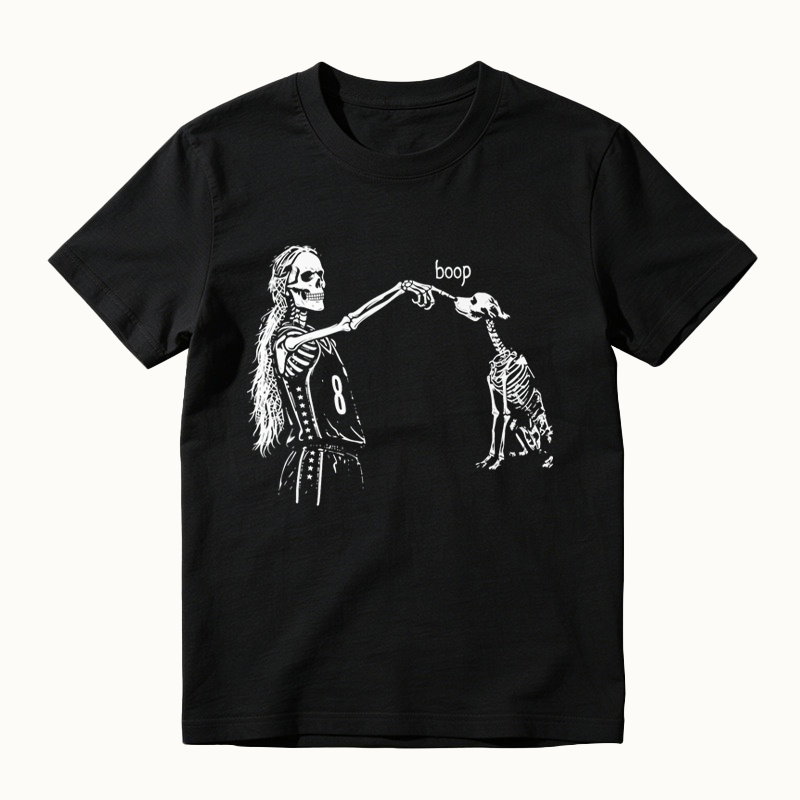 S0phie Point Dog Skeleton Boop Basketball Halloween T-Shirt