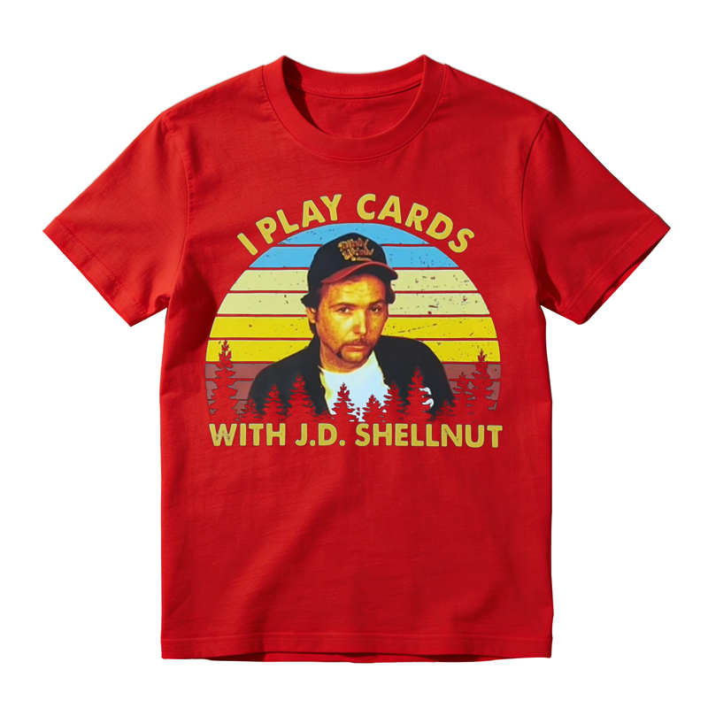 I Play Cards with J.D. Shellnut Funny Retro Graphic Tee