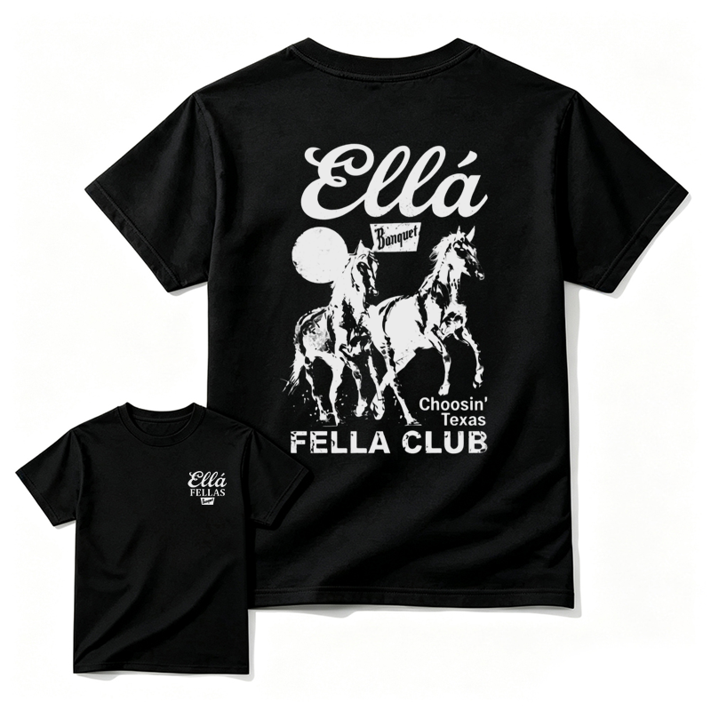 🐎🐎Choosin' Texas FELLA CLUB Western Horse Graphic T-Shirt