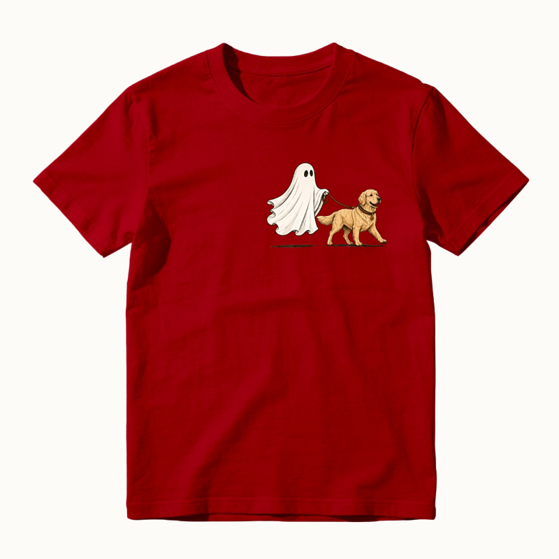 Ghost Walking Dog Funny Halloween Dog Lover Shirt