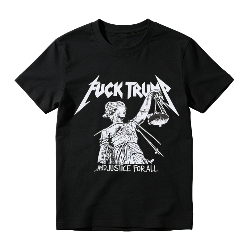 Vintage Metal Protest Graphic and Justice For All T-Shirt