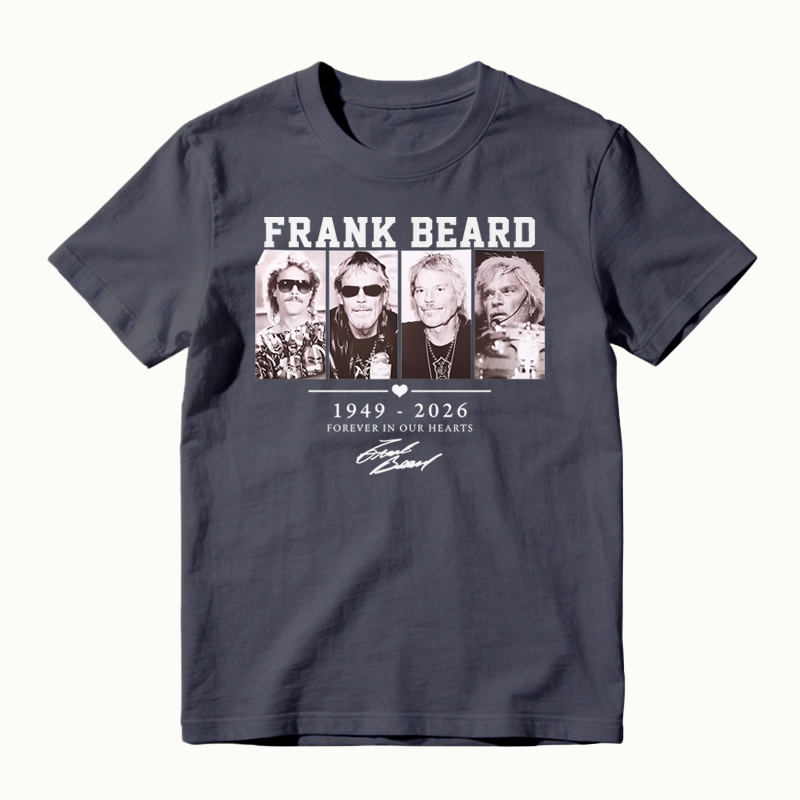 To Honor Frank Beard ZZ Top Drummer Tribute T-shirt, Classic Rock Music Legend Graphic Tee