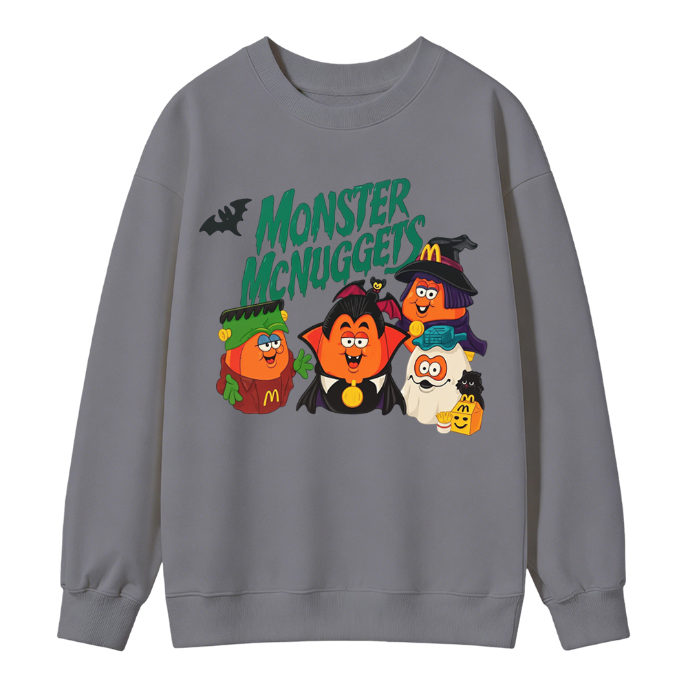 Halloween Retro Spooky Funny Monster Nuggets Sweatshirt