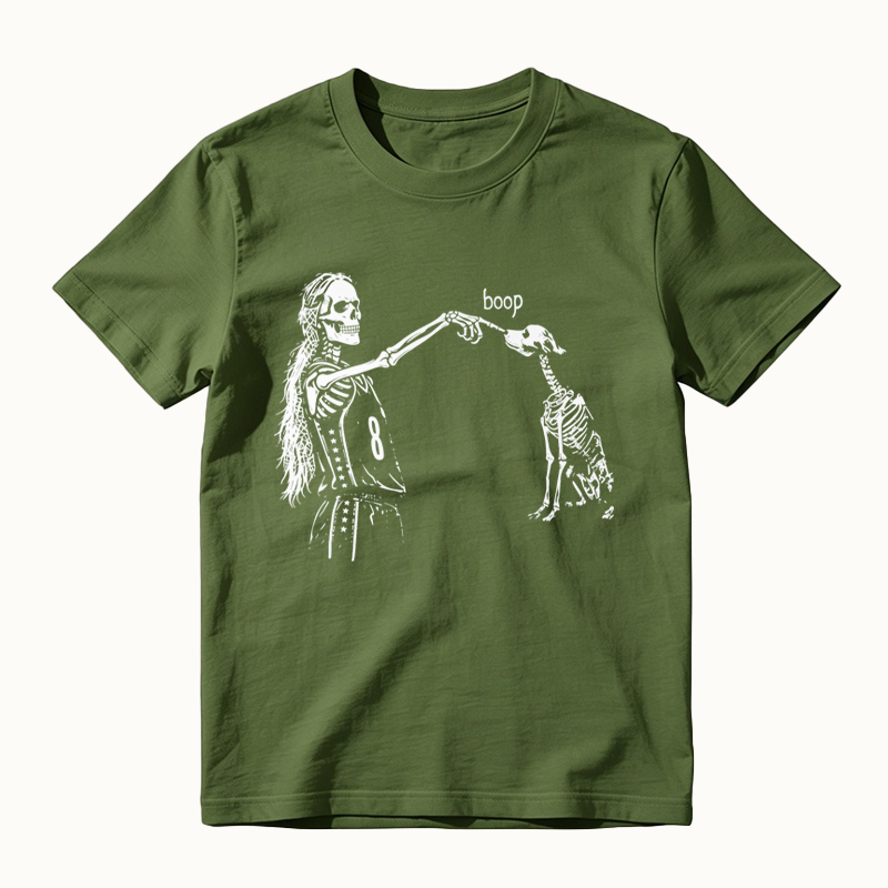 S0phie Point Dog Skeleton Boop Basketball Halloween T-Shirt