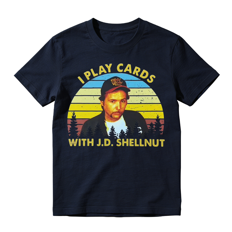I Play Cards with J.D. Shellnut Funny Retro Graphic Tee