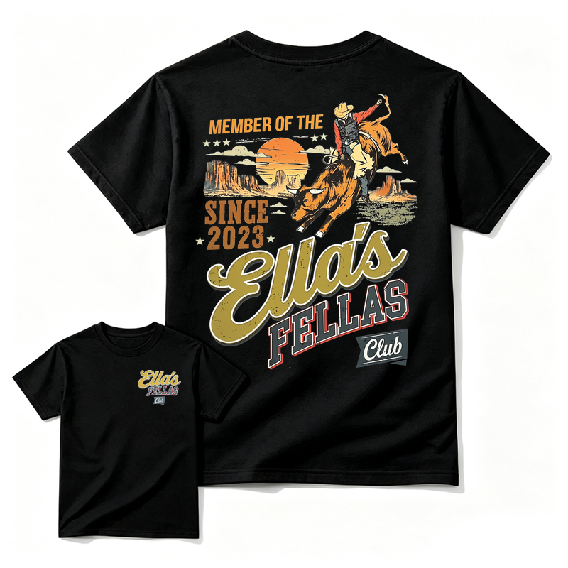 Retro Sunset Western Cowboy Rider Men's T-Shirt