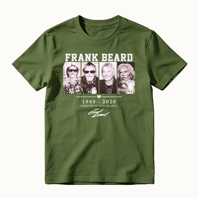 To Honor Frank Beard ZZ Top Drummer Tribute T-shirt, Classic Rock Music Legend Graphic Tee