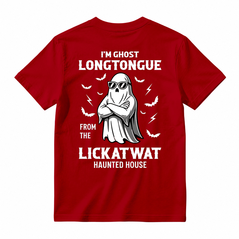 I'm Ghost Longtongue From The Lickatwat Haunted House Funny Halloween T-Shirt