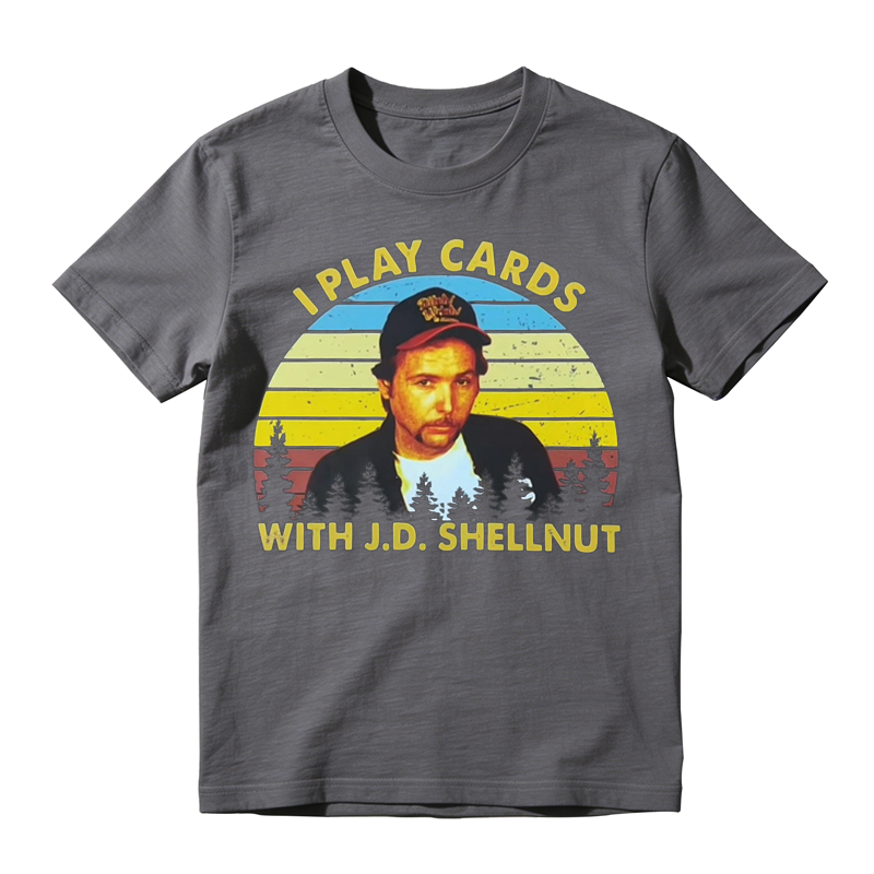 I Play Cards with J.D. Shellnut Funny Retro Graphic Tee