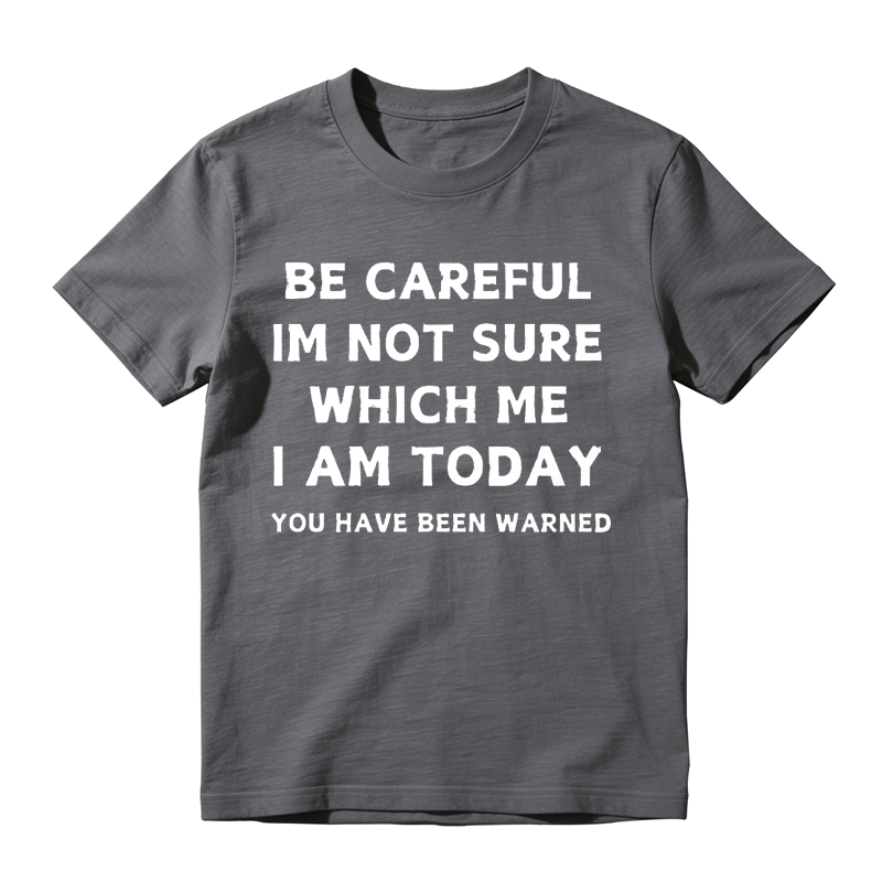 Be Careful I'm Not Sure Which Me I Am Today Funny Sarcastic Humor Tee