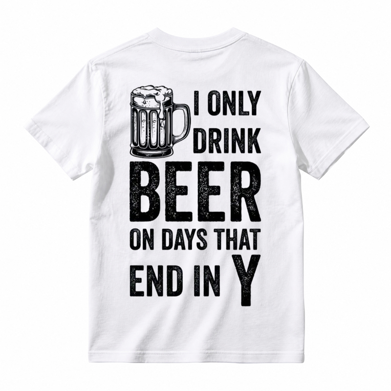 I Only Drink Beer on Days That End in Y Funny Beer Lover T-Shirt