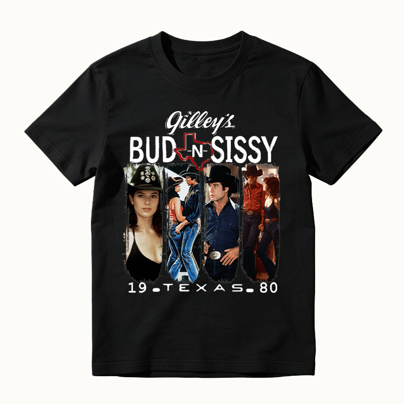 Bud And Sissy Gilleys Texas Urban Cowboy Movie T-Shirt