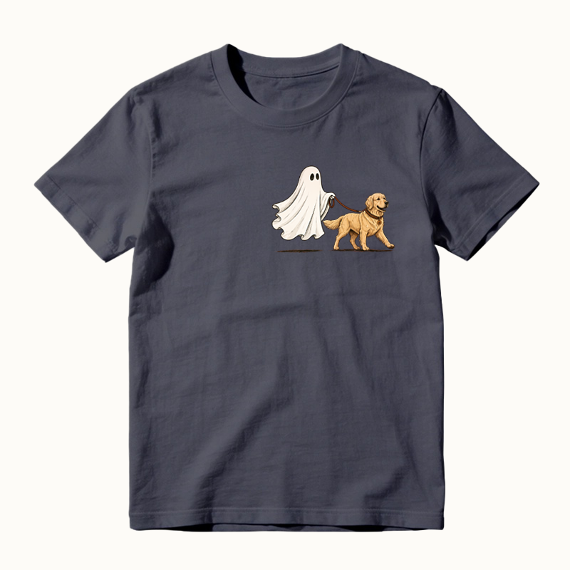 Ghost Walking Dog Funny Halloween Dog Lover Shirt