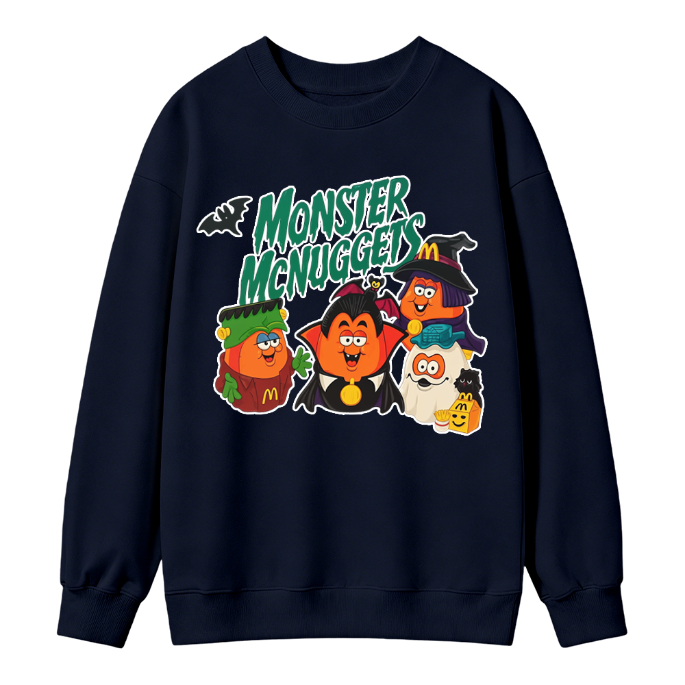 Halloween Retro Spooky Funny Monster Nuggets Sweatshirt