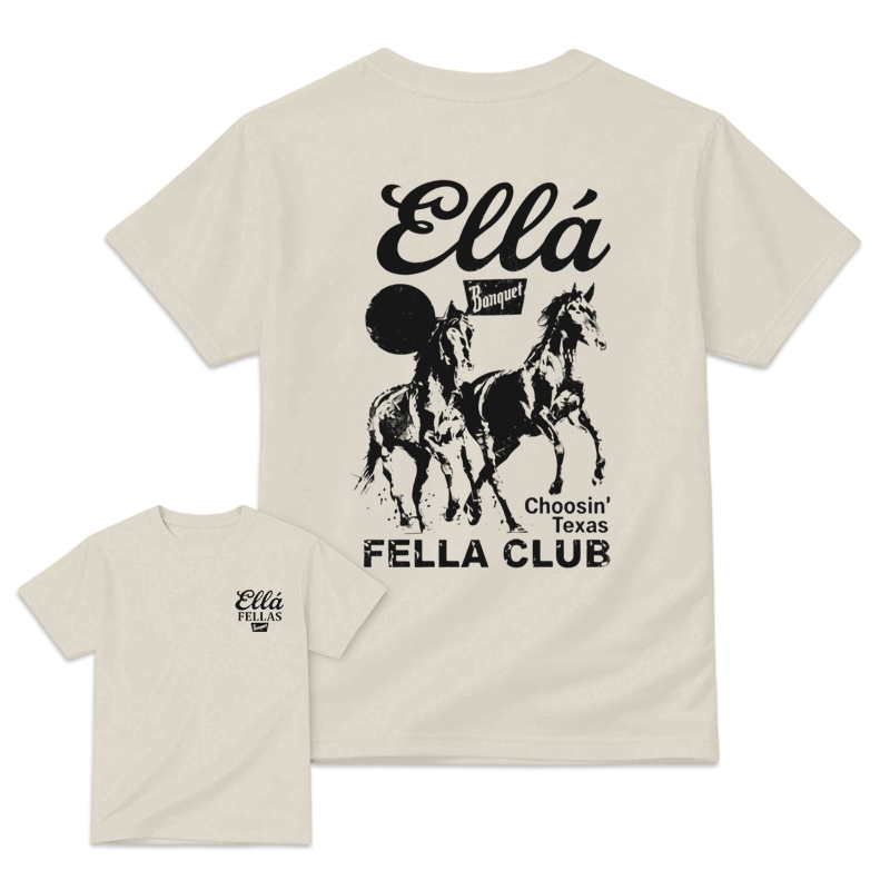 🐎🐎Choosin' Texas FELLA CLUB Western Horse Graphic T-Shirt