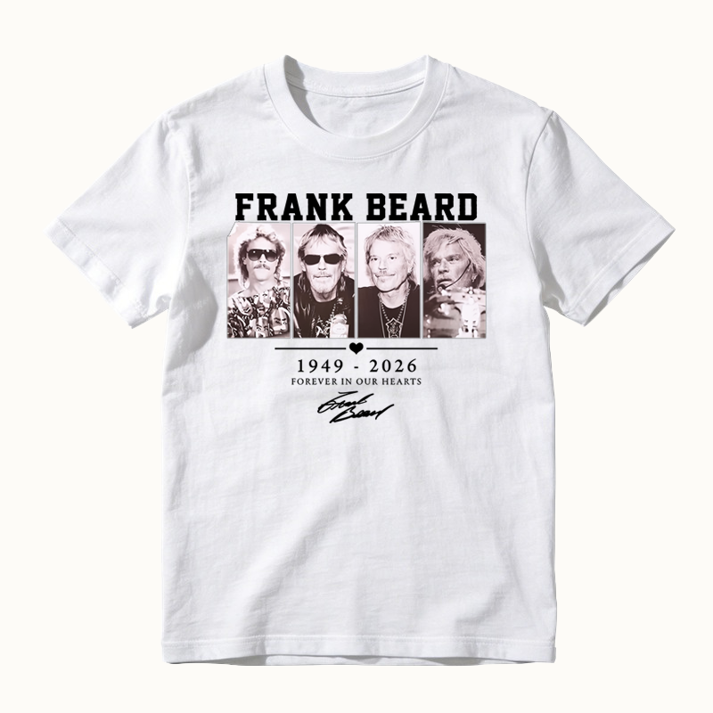 To Honor Frank Beard ZZ Top Drummer Tribute T-shirt, Classic Rock Music Legend Graphic Tee
