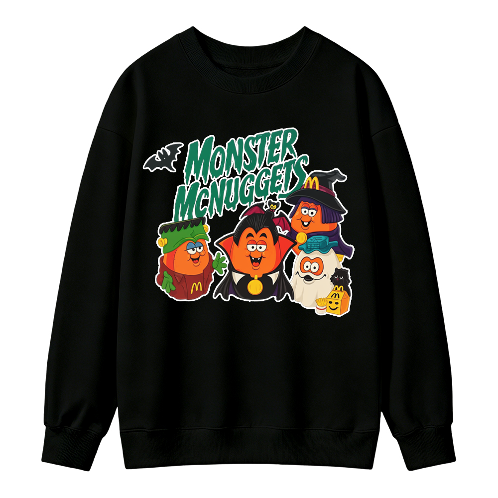 Halloween Retro Spooky Funny Monster Nuggets Sweatshirt