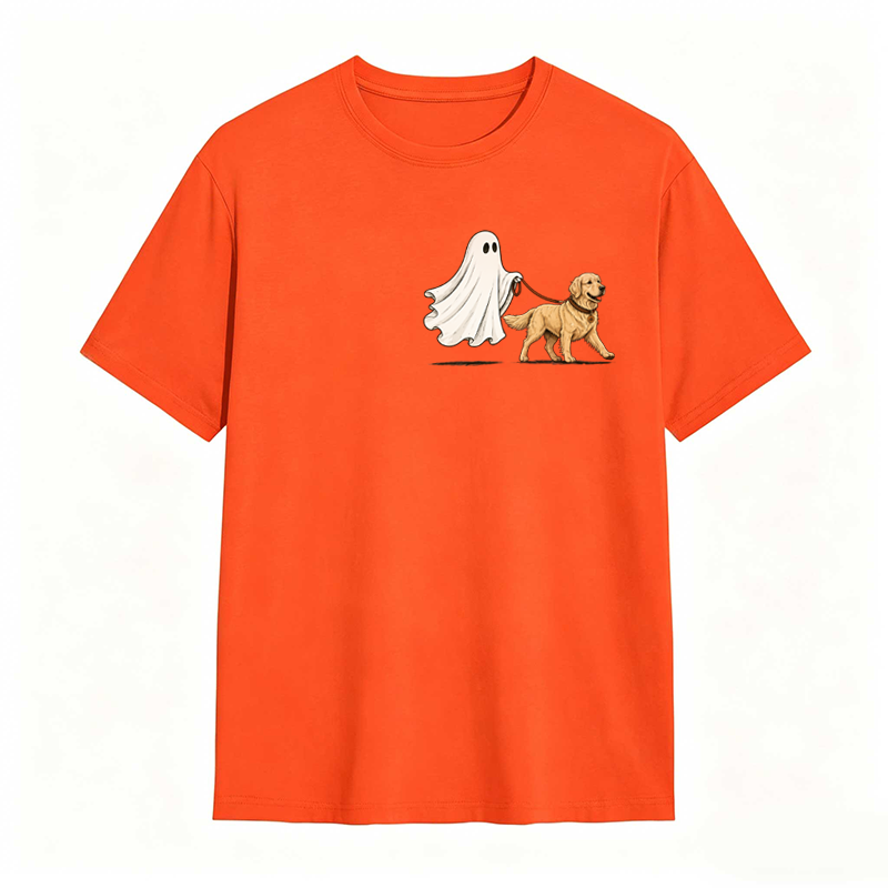 Ghost Walking Dog Funny Halloween Dog Lover Shirt