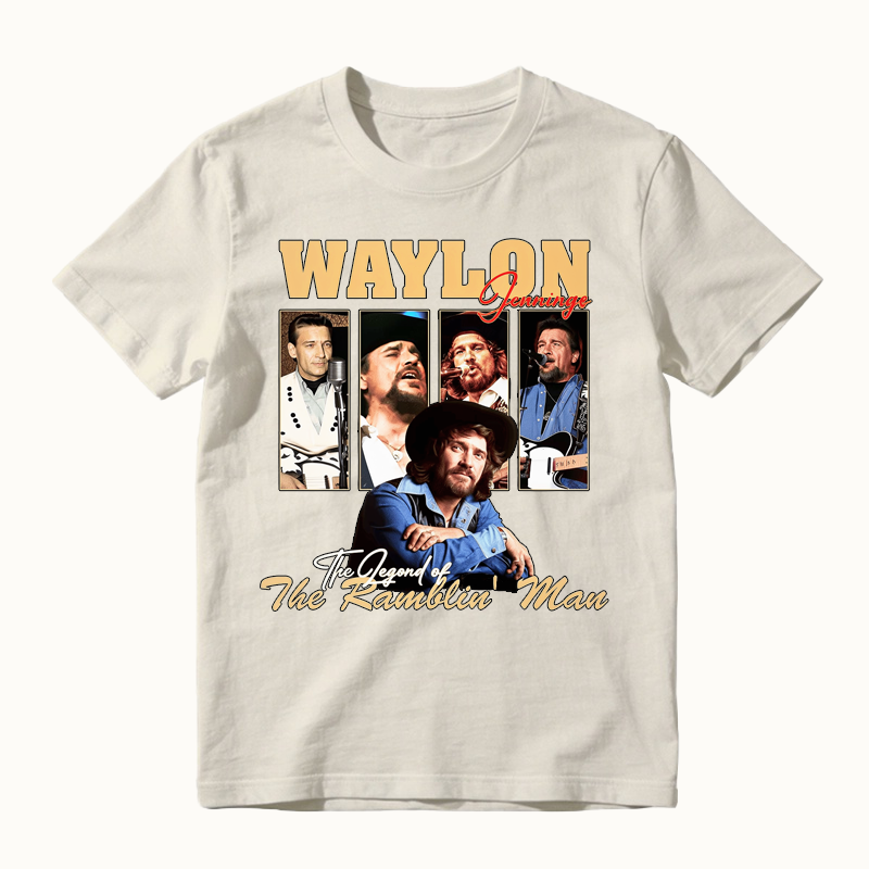 To Honor Waylon Jenning Outlaw Country Tribute T-Shirt