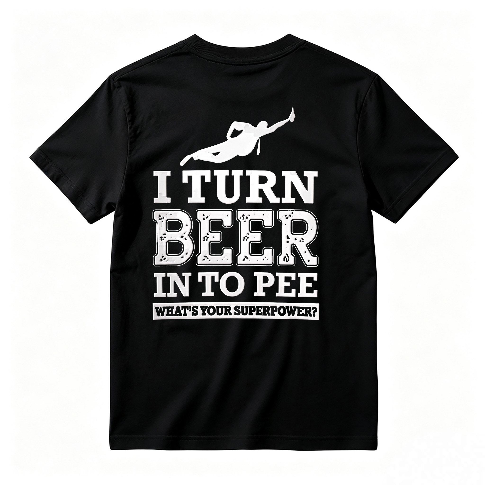 I Turn Beer Into Pee Funny Drinking Humor Graphic T-Shirt