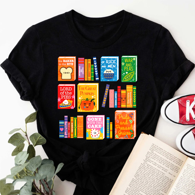 Wardrobecart Book Spine Designs With Playful Titles Tshirt