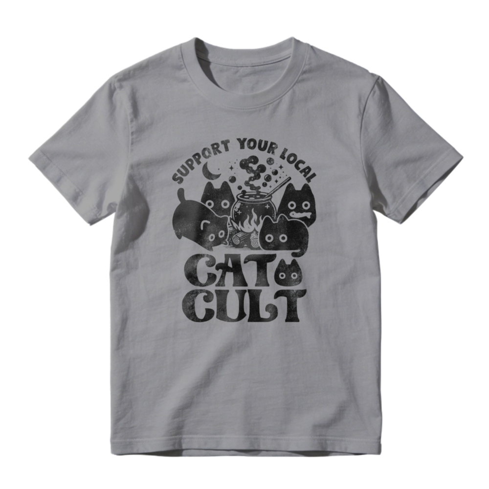 Support Your Local Cat Cult Funny Cat Lover Graphic T-shirt