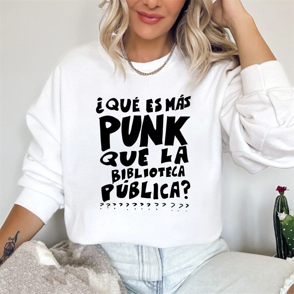 Wardrobecart What Is More Punk Than The Public Library Unisex Classic Sweatshirt