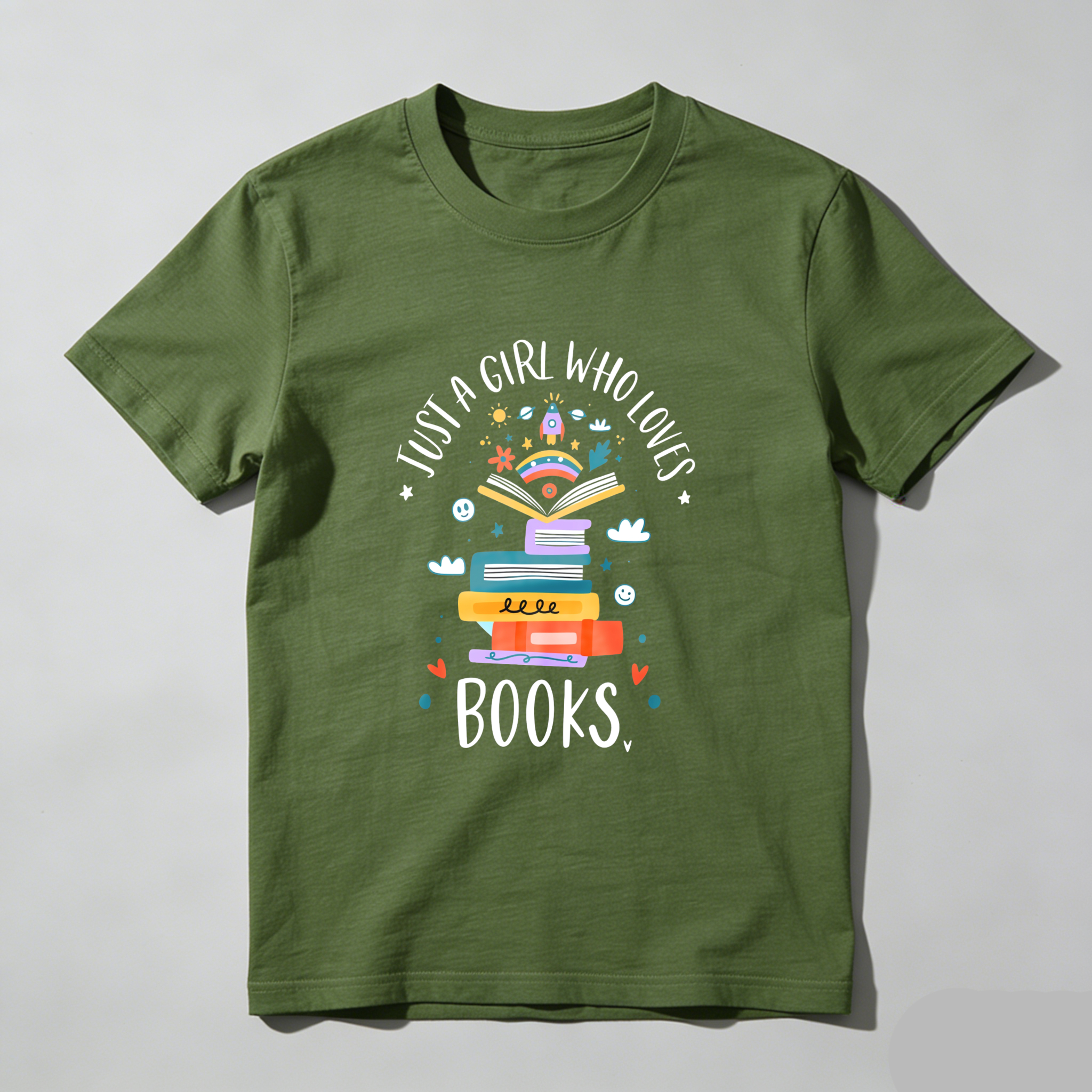 Wardrobecart Just A Girl Who Loves Books Tshirt