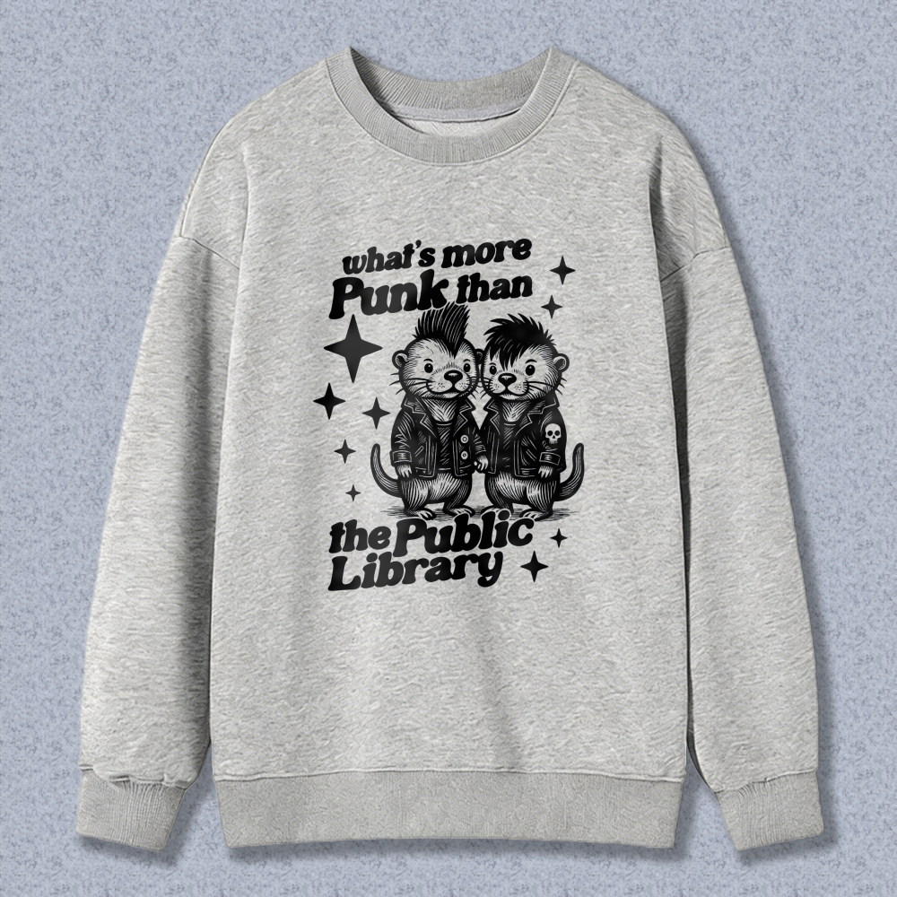Wardrobecart What's More Punk Than The Public Library Cats Unisex Classic Sweatshirt