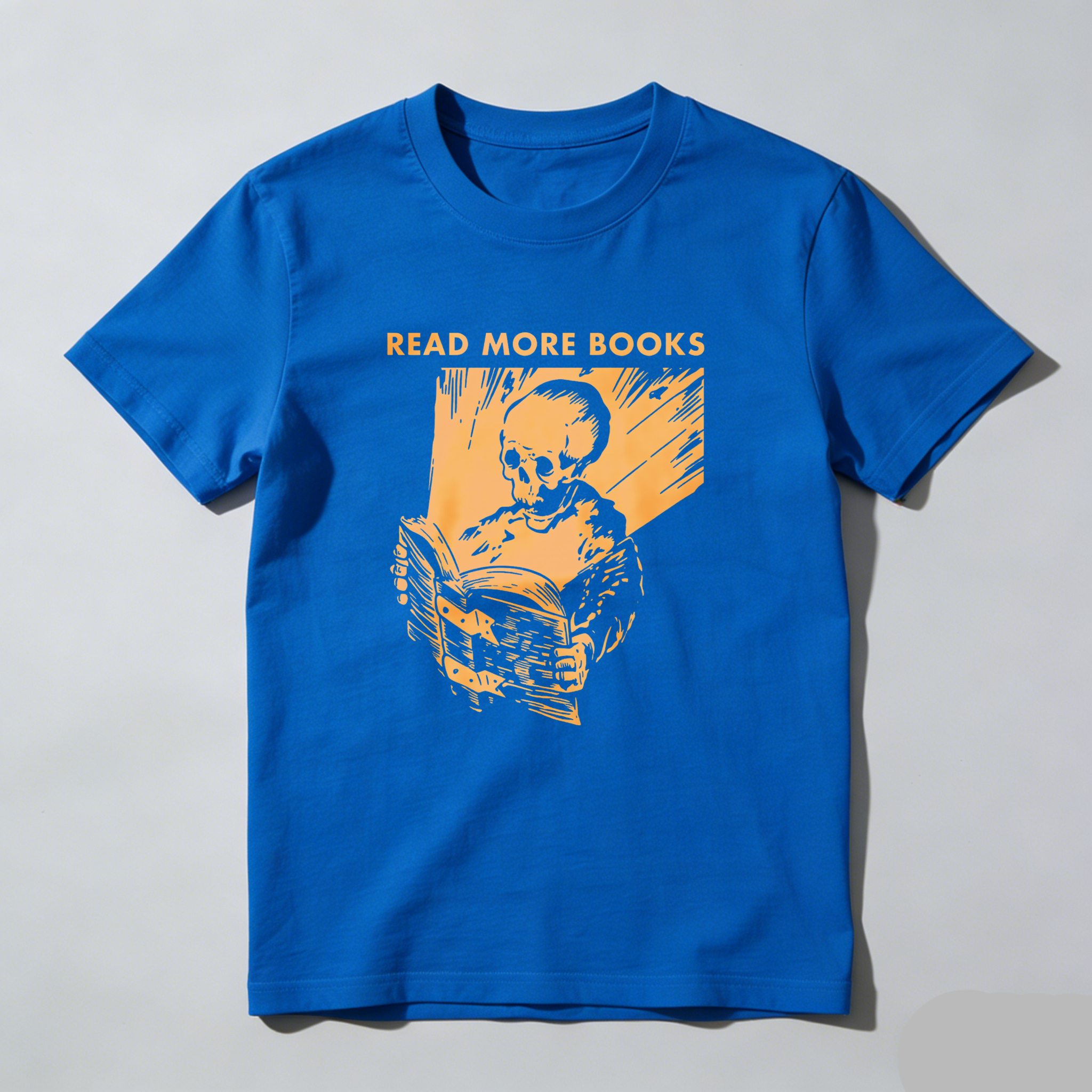 Wardrobecart Read More Books Skull Reading Book Tshirt