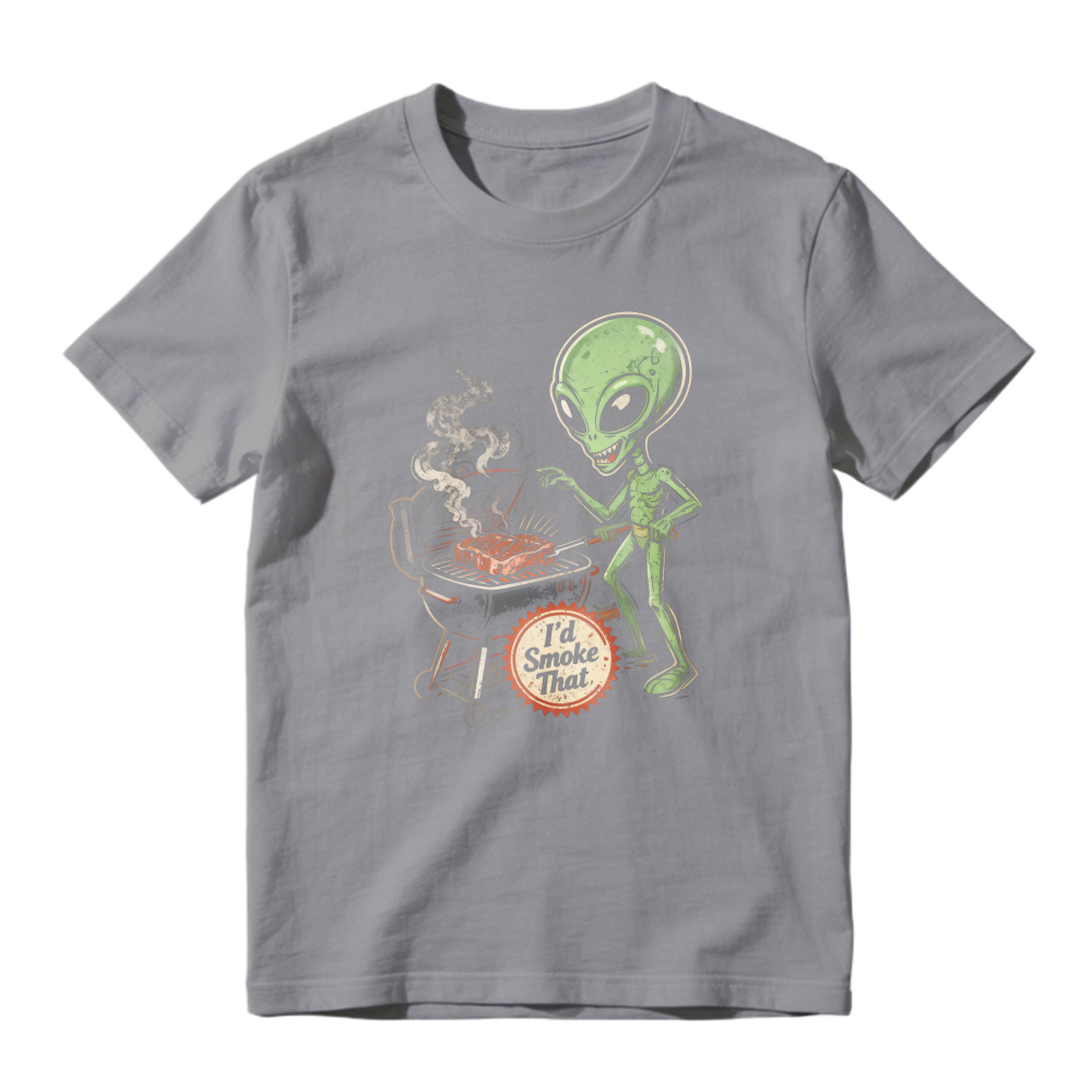 Alien Grilling Barbecue I Would Smoke That Funny Sci Fi Humor Unisex Classic T-shirt