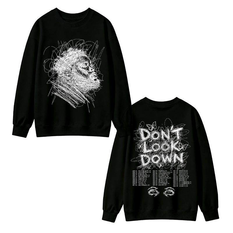 R0D Wave Don't Look Down Tour Sweatshirt, Vintage Rapper Hip Hop Music Concert Sweatshirt